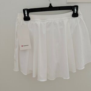 Lululemon Narrow Waistband Tennis Skirt White Size 8 NWT